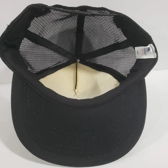 Petes Black Mesh Snapback Mens trucker  hat. - Picture 3 of 7